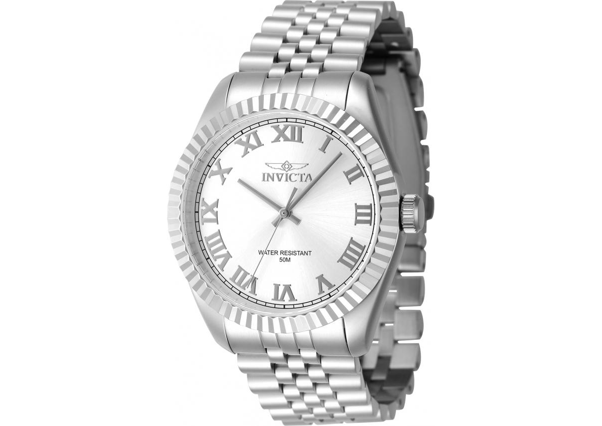 Invicta Men's 47397 Specialty Quartz 3 Hand Silver Dial Watch