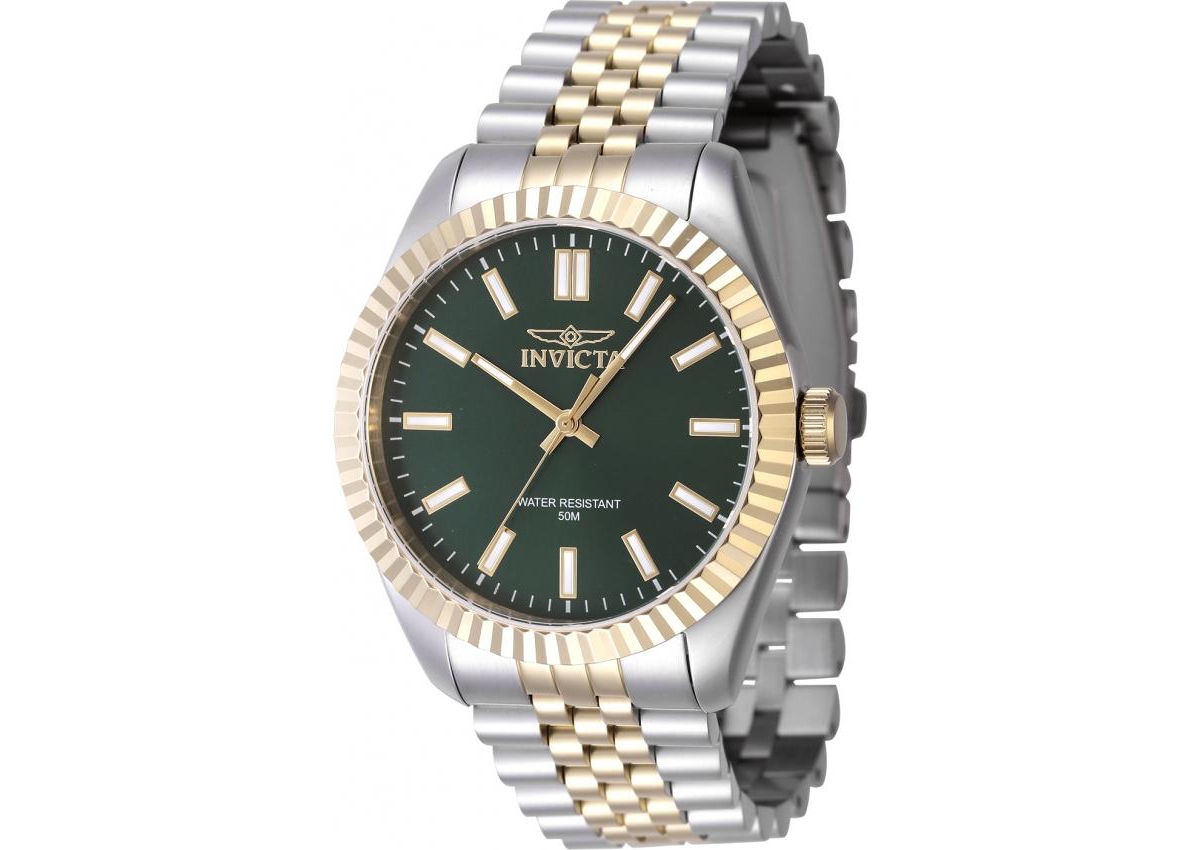 Invicta Men's 47485 Specialty Quartz 3 Hand Green Dial Watch
