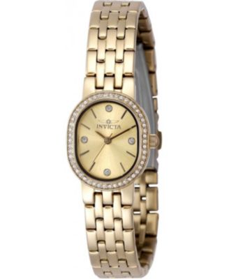 Women's 48135 Angel Quartz 3 Hand Gold, Silver Dial Watch