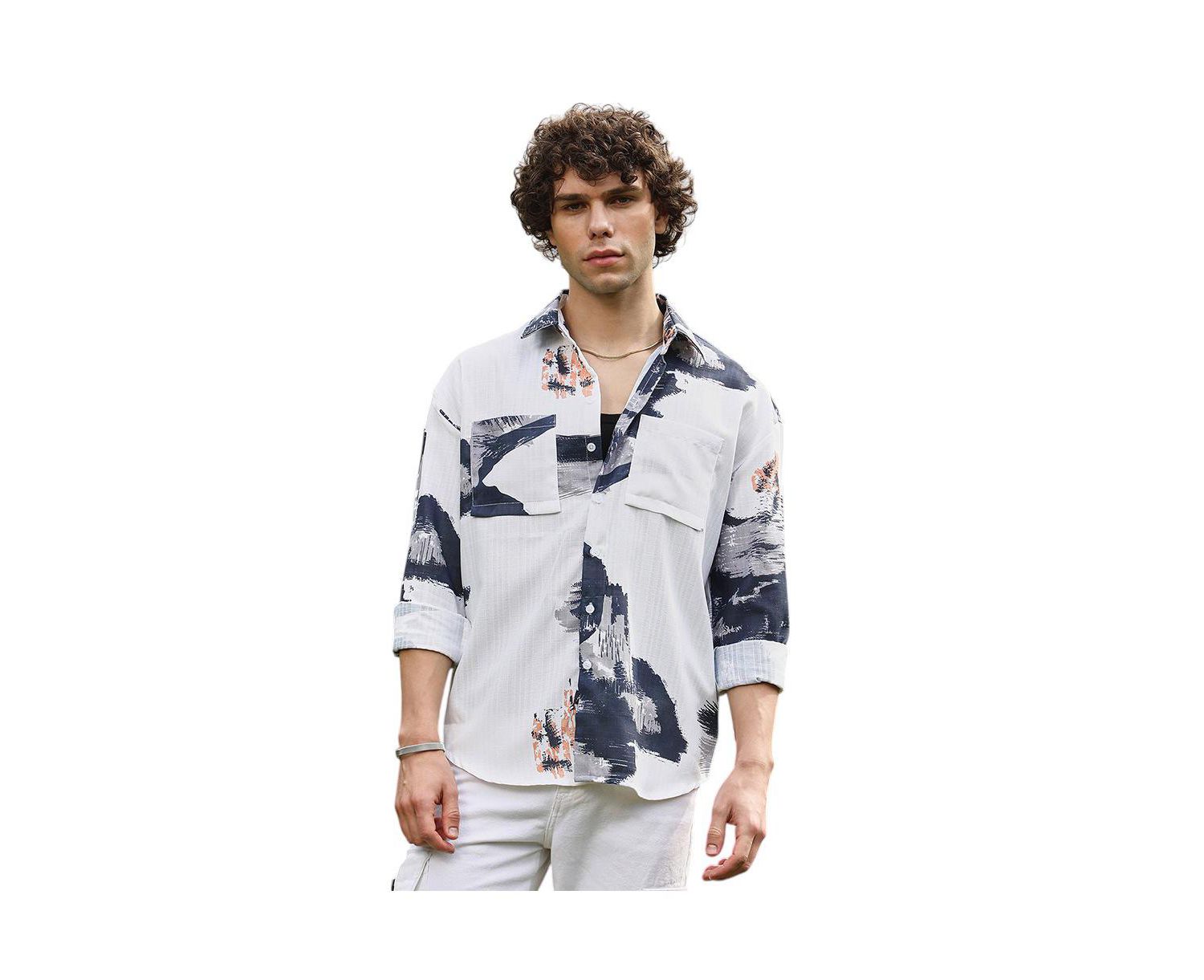 Men's Ethereal Strokes Oversized Shirt