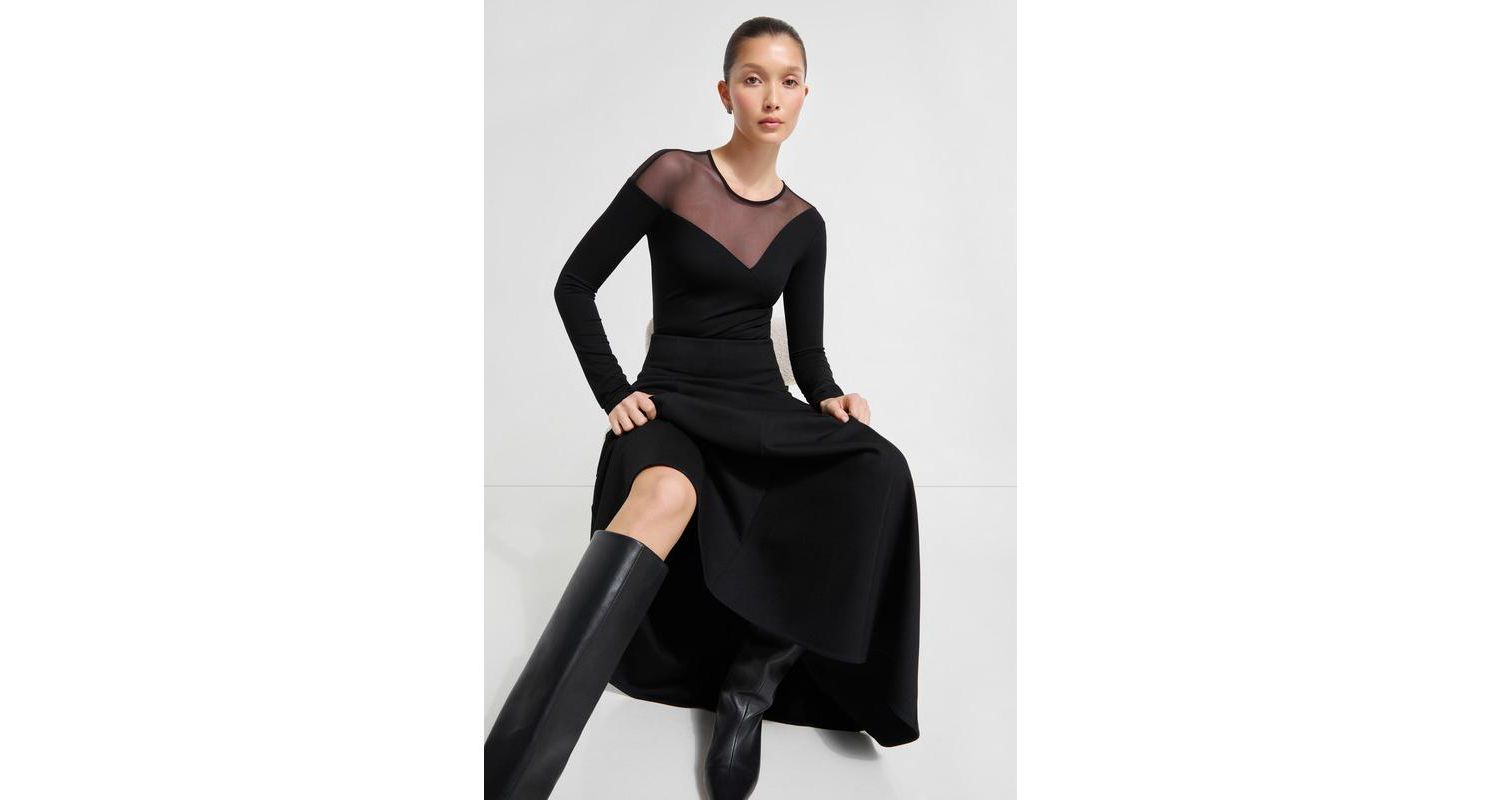 Women's India Wide-Waistband Sculpted Fitted Pencil Skirt