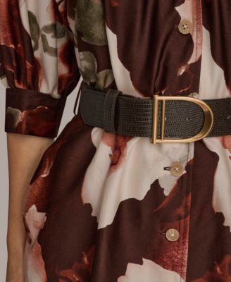 Women's Floral Belted Dress