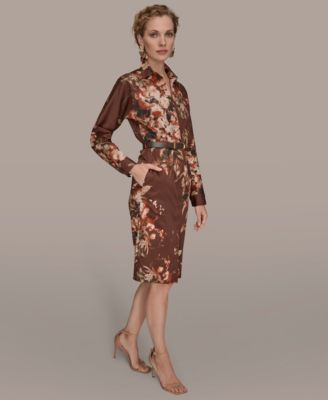 Women's Floral Belted Dress