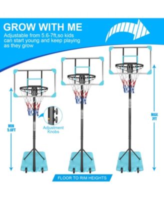 AOKUNG Adjustable Portable Basketball Hoop
