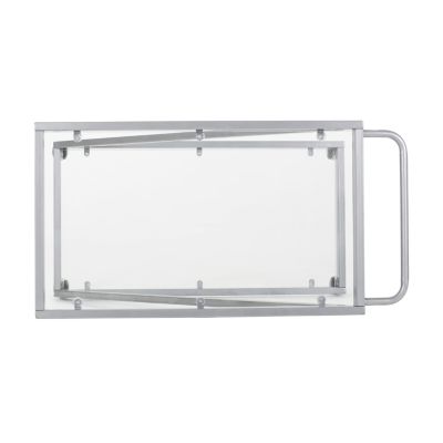 Z-Shaped Glass Shelves Locking Casters Bar Cart