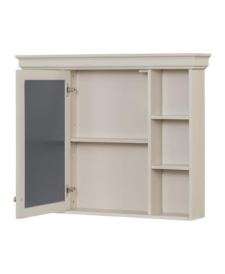 Streamdale 35" Blue Wall-Mounted Bathroom Cabinet with Mirror