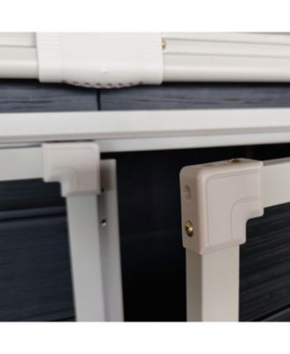 Streamdale 8x4ft Resin Garden Shed, Outdoor storage for tools, bikes, trash, Lockable door, Black