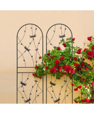 Streamdale 4 Pack 71" Metal Garden Trellis - Climbing Plant Support