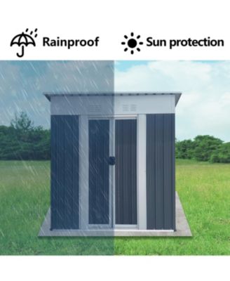 5FTx3FT Grey Garden Shed - Aluminum Frame, Sliding Door