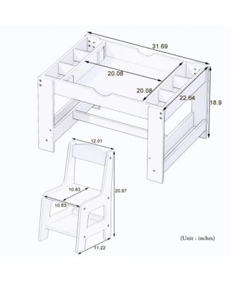 Streamdale 2-in-1 Play Table with Storage, LEGO Compatible
