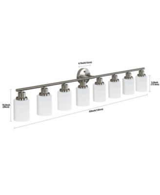 Streamdale Brushed Nickel Vanity Wall Sconce with Frosted Glass Shades for Bathrooms (Bulbs Not Included