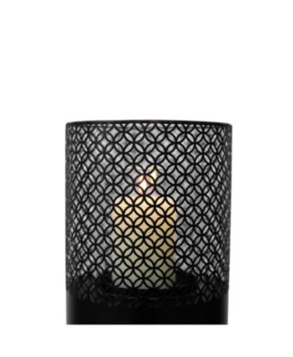 Industrial Decorative Lantern Columns with Candles Set of 2