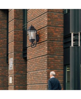 Streamdale 1-Pack Outdoor Wall Lantern with Dusk to Dawn, Black Fixture, Clear Bubble Glass