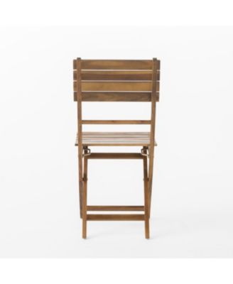 Outdoor Acacia Wood Folding Dining Chair (Set of 2) Natural