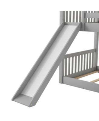 Twin over Twin Bunk Bed with Slide & Ladder