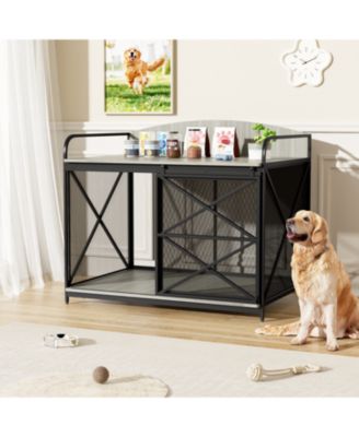Dog Crate Furniture - Farmhouse End Table