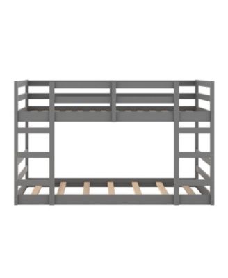 Twin Over Twin Bunk Bed with Ladder