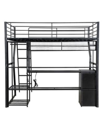Gaming Loft Bed with Work Station & Storage