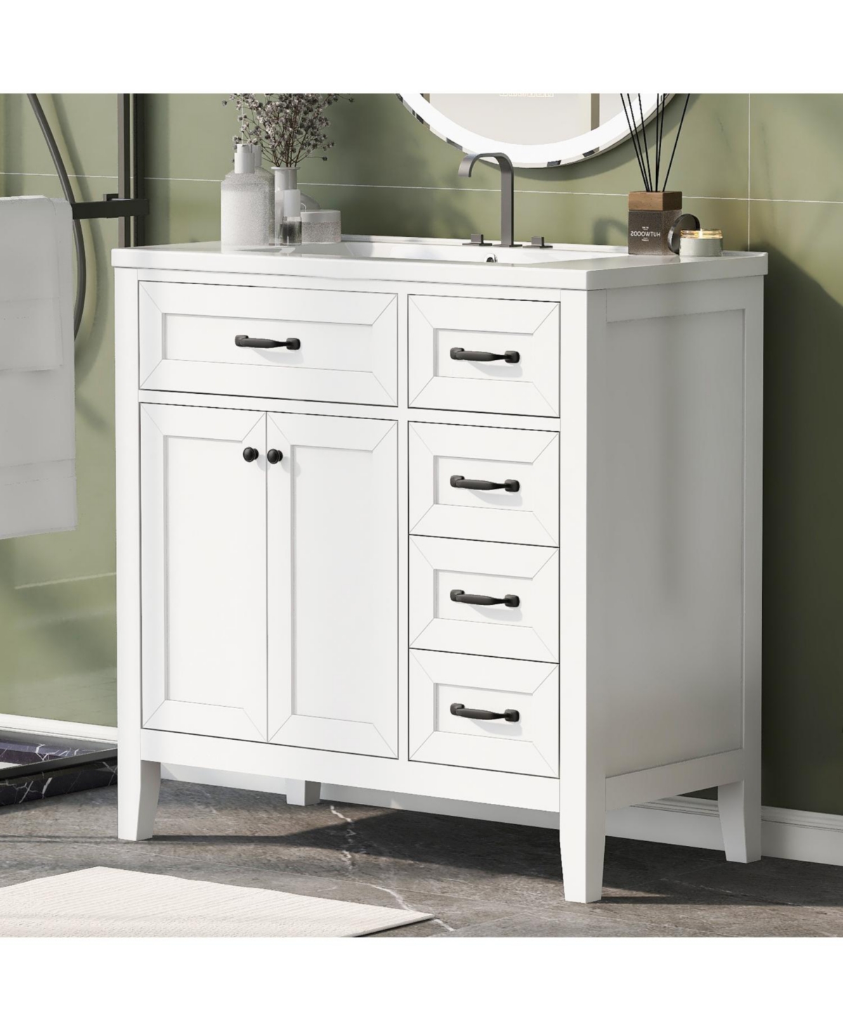 Streamdale Furniture 36" Bathroom Vanity with Sink Combo