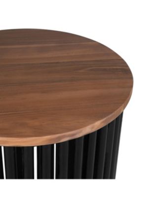 Acacia Wood Side Table - Handcrafted Modern Design
