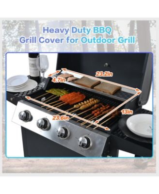 Propane 4-Burner BBQ Grill Stainless Steel 34 000 BTU