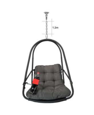 Wicker Egg Chair with Stand & Cushion