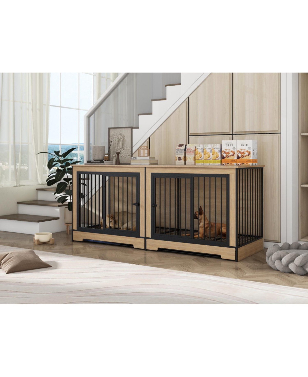 Streamdale Furniture Dog Crate Furniture Xl Double Cage
