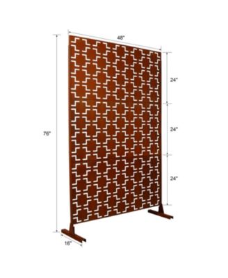 Metal Privacy Screen 76"x48" Rusty