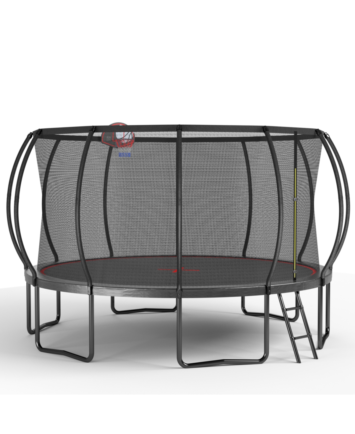 Streamdale Furniture 14FT trampoline Pumpkin- Black Red- fframe height 90cm