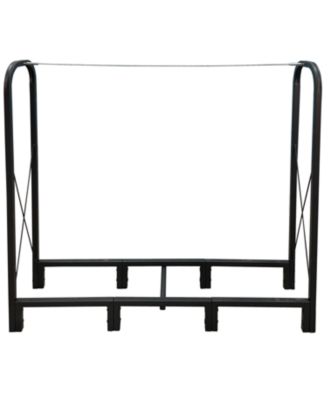 4.1ft Heavy Duty Firewood Rack - Matte Black