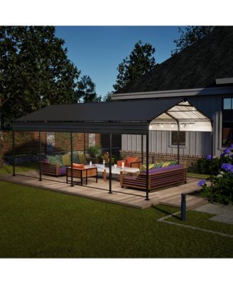 12x20 Metal Carport - Heavy Duty Car Shelter