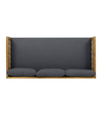 Streamdale Acacia Wood Outdoor Daybed with Rattan Armrests