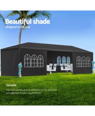 Streamdale 10x30' Wedding Party Canopy Tent with 8 Sidewalls - Black