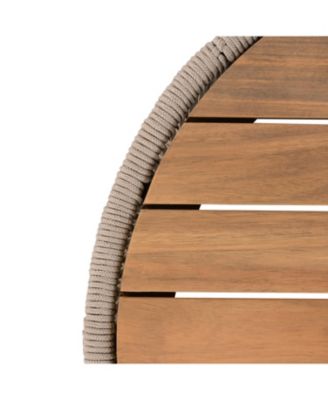 Rustic Industrial Coffee & Side Table Set - Rope Beige