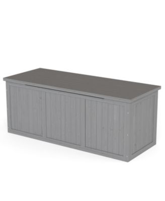 Streamdale 112 Gallon Wooden Deck Box - Outdoor Storage, Seat & Table Top