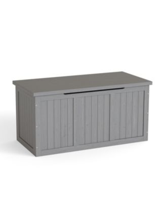 67 Gallon Wooden Deck Box - Outdoor Storage, Seat & Table Top