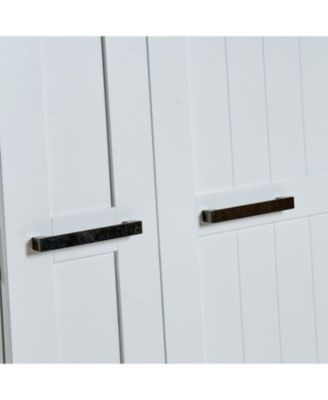 White Kitchen Pantry Cabinet with Adjustable Shelves