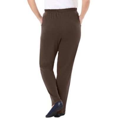 Plus Size Within 7-Day Knit Straight-Leg Pull-On Pants