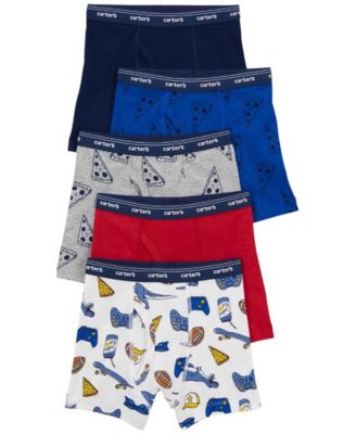 Toddler Boys' Printed Boxer Briefs, 5-Pack Set