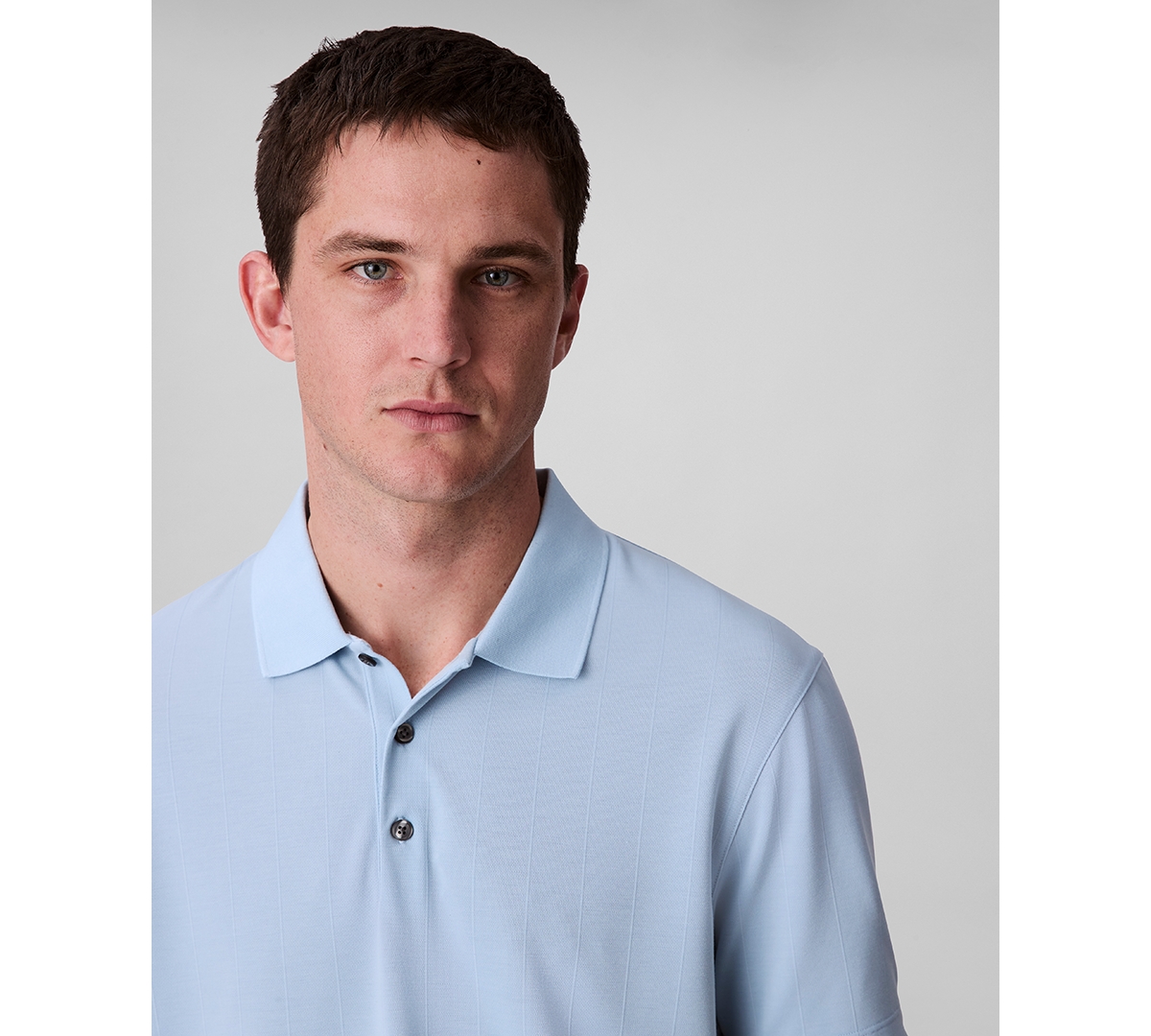 Calvin Klein Men's Regular-fit Smooth Cotton Monogram Logo Polo Shirt In Blue