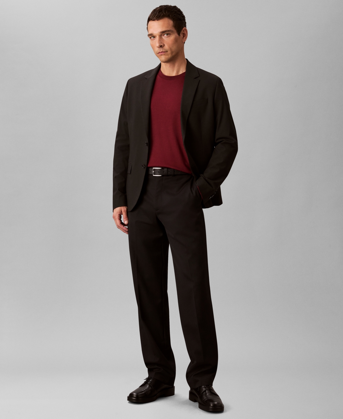 Calvin Klein Men's Crewneck Long Sleeve T-shirt In Red