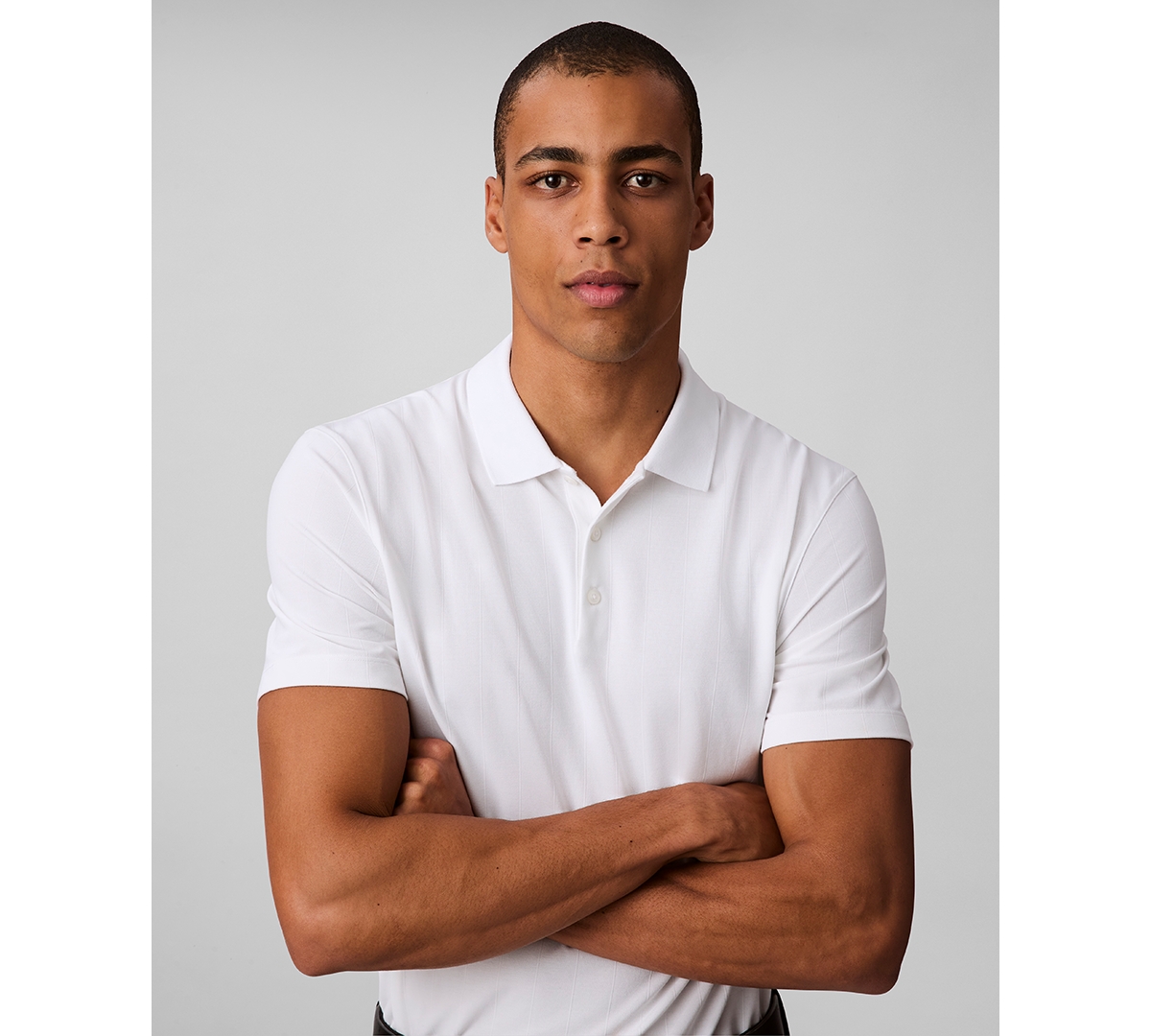 Calvin Klein Men's Short Sleeve Polo Shirt In White