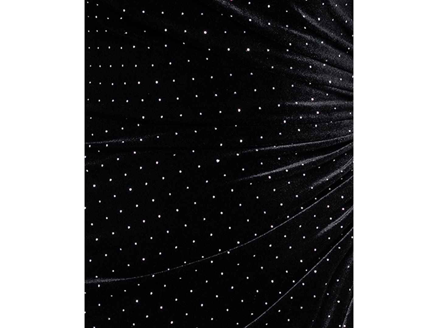 Женские платья Betsy & Adam Long Studded Velvet Gown, цвет: Чёрный / Серебряный — фото 6