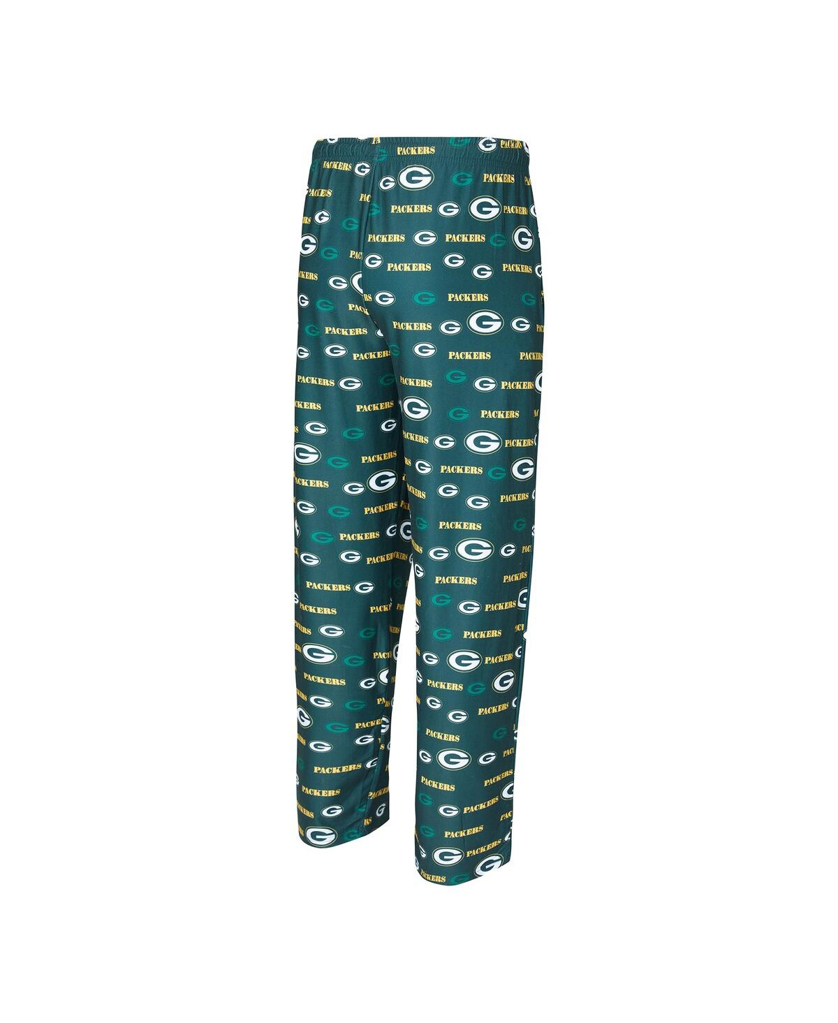 Concepts Sport Men's Green Green Bay Packers Mosaic All Over Print Pants In Green
