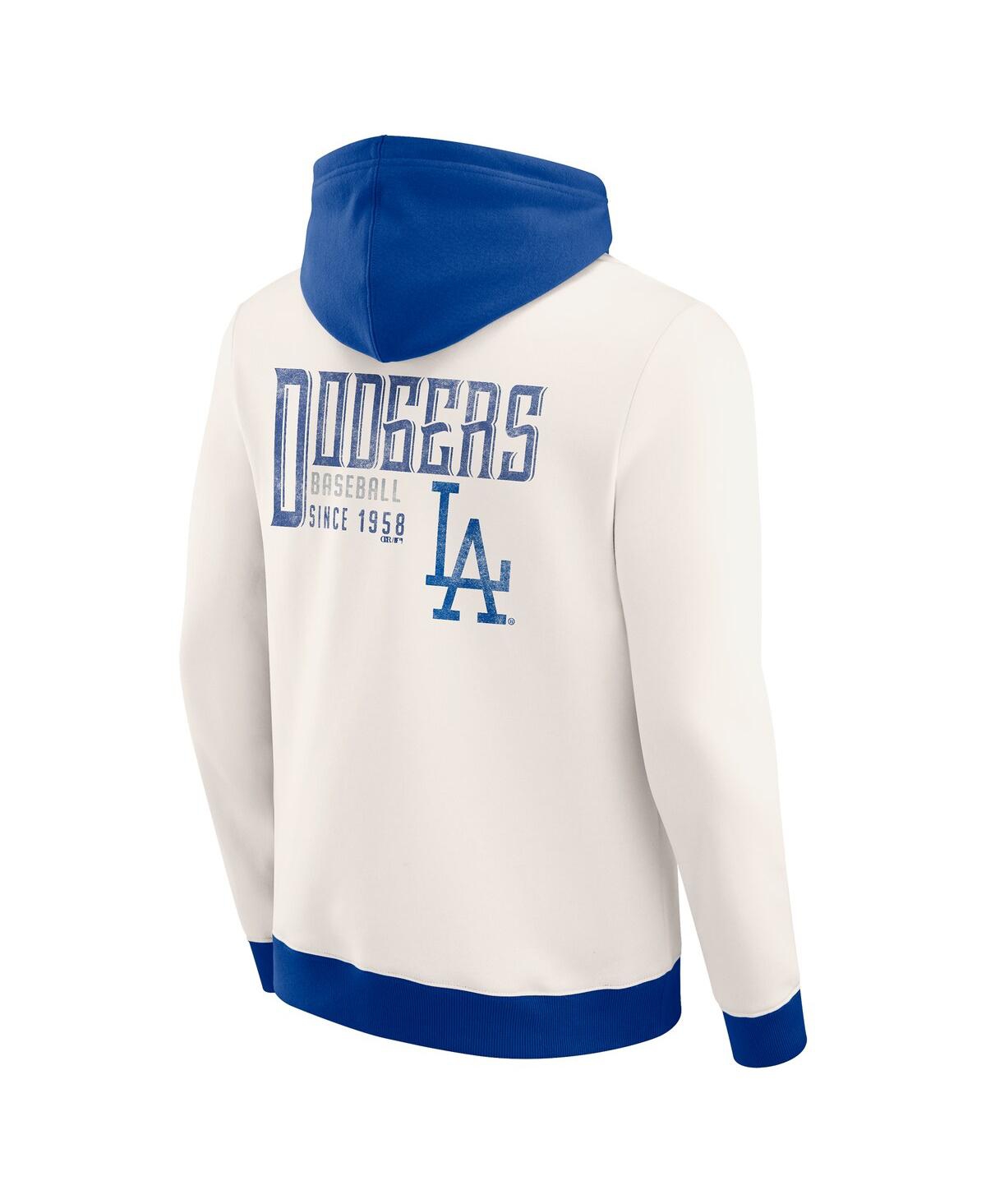 Fanatics Darius Rucker Collection By  Men's Cream Los Angeles Dodgers Polar Fleece Full-zip Hoodie In White