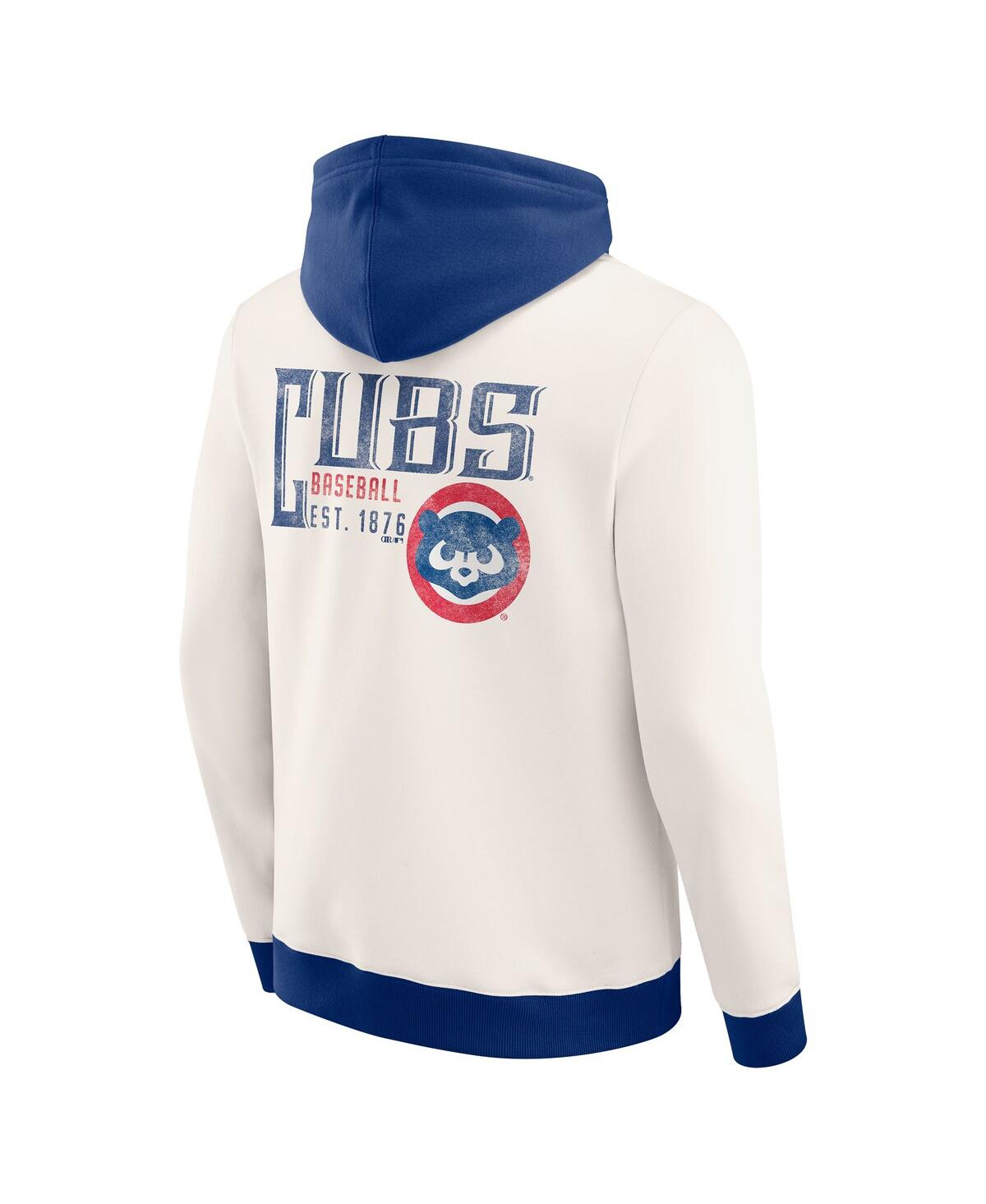 Fanatics Darius Rucker Collection By  Men's Cream Chicago Cubs Polar Fleece Full-zip Hoodie In White