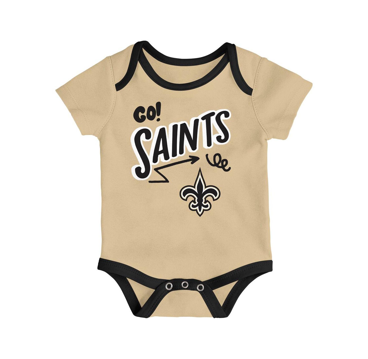 Infant 3-Piece New Orleans Saints All Day Play Bodysuit Set
