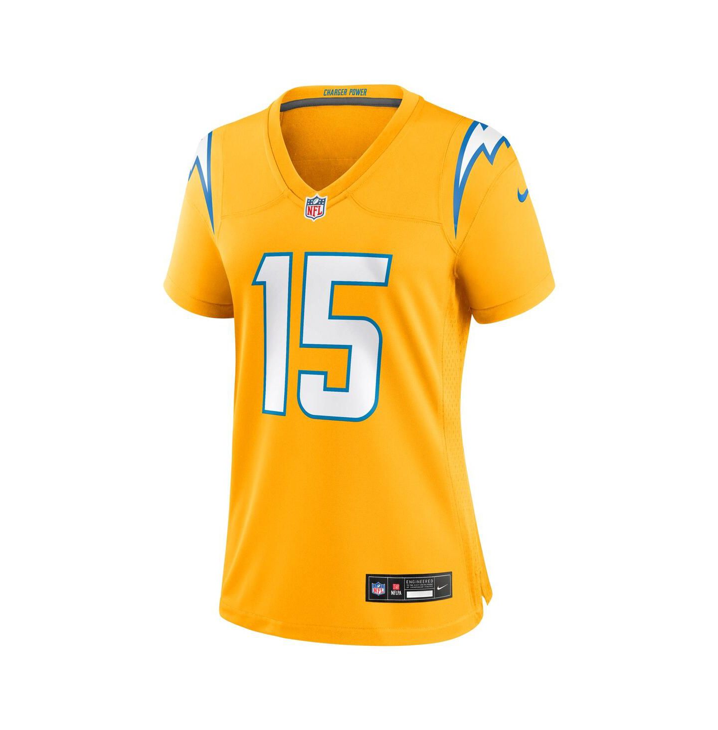 Женский топ Nike Ladd McConkey Gold Los Angeles Chargers Alternate Charger Power Game Jersey — фото 3