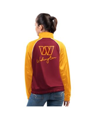 Women's Burgundy Washington Commanders Replay Full-Zip Track Jacket