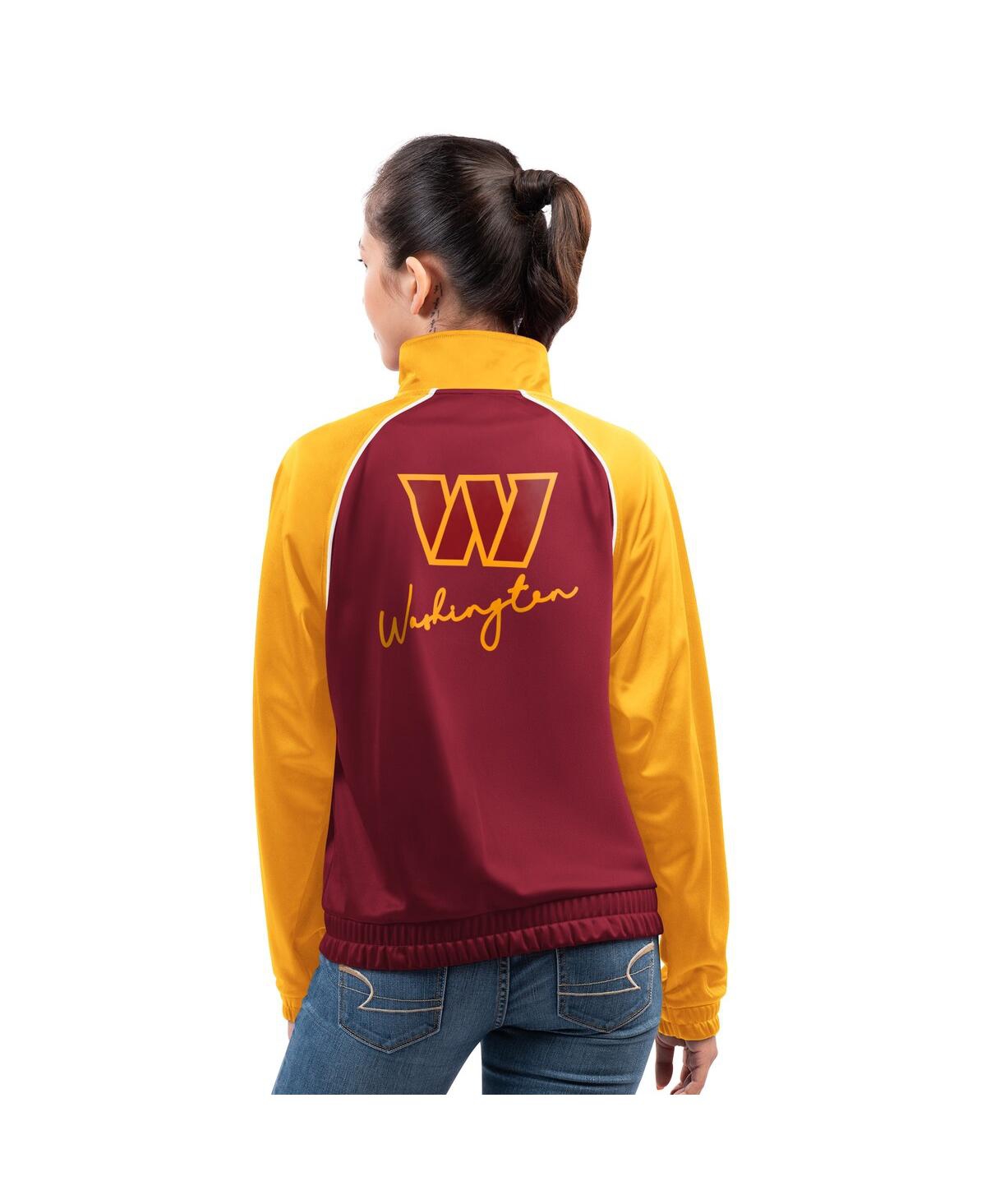 G-iii 4her By Carl Banks Women's Burgundy Washington Commanders Replay Full-zip Track Jacket In Burgundy